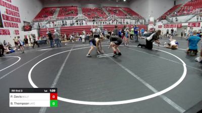 102 lbs Rr Rnd 3 - Peyton Davis, Bridge Creek Youth Wrestling vs Bailie Thompson, Little Axe Takedown Club