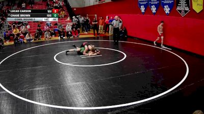 121 lbs Cons. Round 5 - Lucas Carson, West Allegheny Hs vs Chase Brown, Yough Hs