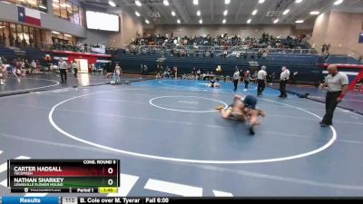 120 lbs Cons. Round 5 - Carter Hadsall, Tecumseh vs Nathan Sharkey, Lewisville Flower Mound