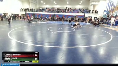 145 lbs Cons. Round 3 - Gavin Lindor, West Valley vs Charles Bennett, Priest River