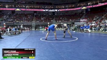 3A-190 lbs Cons. Round 3 - Wyatt Young, Cedar Rapids Washington vs Cameron Moore, Lewis Central