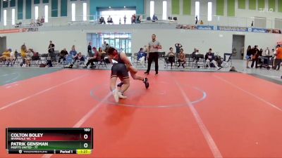 160 lbs Round 5 (6 Team) - Patrik Gensman, Misfits United vs Colton Boley, Riverdale WC