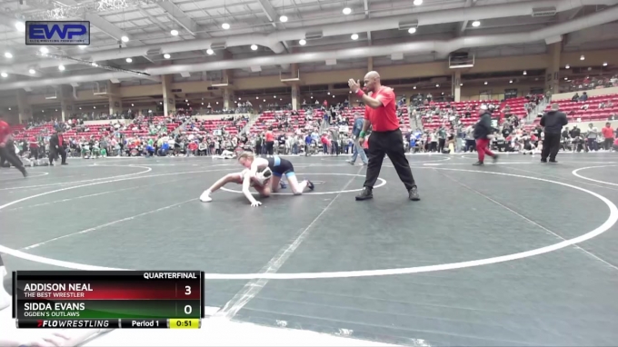 95 lbs Quarterfinal - Sidda Evans, Ogden`s Outlaws vs Addison Neal, The ...