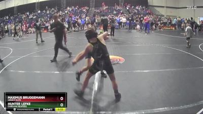 90 lbs Cons. Round 2 - Maximus Bruggemann, Legacy Elite vs Hunter Lefke, Carolina Reapers