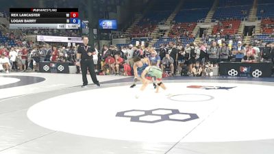 126 lbs Champ. Rd Of 128 - Rex Lancaster, Wisconsin vs Logan Barry, Rhode Island