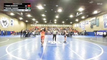 132 lbs Cons. Round 4 - Tyson Alvarado, Coalinga vs Michael Tabarez, Madera South