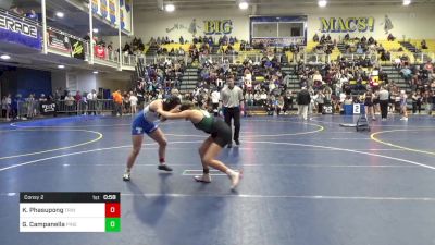 136 lbs Consy 2 - Kenzie Phasupong, Trinity vs Giada Campanella, Pine Richland