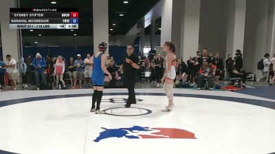 115 lbs Champ. Rd Of 64 - Sydney Stifter, MO West Championship Wrestling Club vs Saraval McGregor, Kelly Walsh High School Wrestling