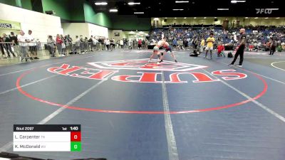 132 lbs Consi Of 128 #2 - Luke Carpenter, TN vs Kayden McDonald, WV