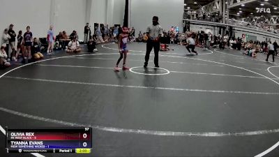 57 lbs Semis (4 Team) - Olivia Rex, PA West Black vs Tyanna Evans, MGW Something Wicked