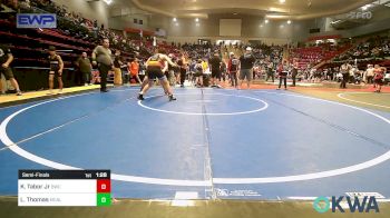 Semifinal - Kelly Wayne Tabor Jr, Berryhill Wrestling Club vs Luke Thomas, Mcalester Youth Wrestling