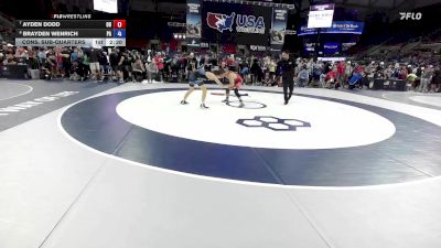 120 lbs Cons. Sub-quarters - Ayden Dodd, OH vs Brayden Wenrich, PA