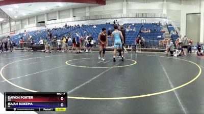 132 lbs Cons. Round 2 - Daivon Porter, OH vs Isaiah Buikema, IN