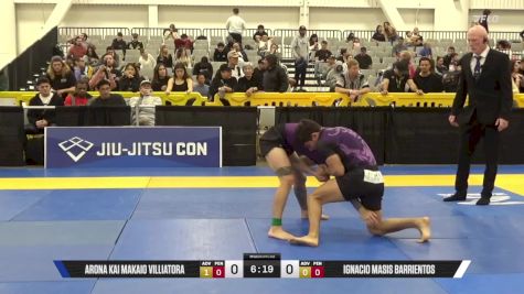 Ignacio Masis Barrientos vs Arona Kai Makaio Villiatora 2025 World IBJJF Jiu-Jitsu No-Gi Championship