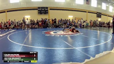 120 lbs Champ. Round 2 - Caleb Halfacre, Midwest Regional Training Center vs Peyton Brummitt, Perry Meridian Wrestling Club