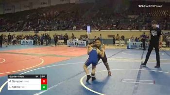 Quarterfinal - Maddox Sampson, Coweta Tiger Wrestling vs Ben Adams, Piedmont