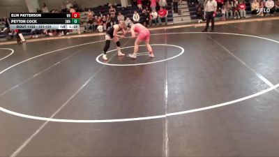 121-131 lbs Cons. Round 3 - Peyton Cock, 308 Wrestling Academy vs Elin Patterson, Wilcox Hildreth