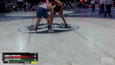 4A 285 lbs Champ. Round 1 - Timothy Sanchez, Ruidoso vs Tobias Troncoso, Valley