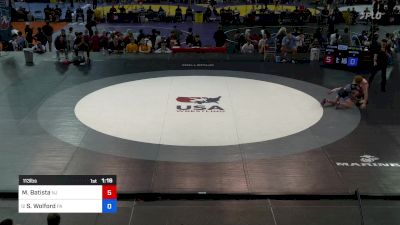 113 lbs Rnd Of 128 - Michael Batista, NJ vs Samuel Wolford, PA