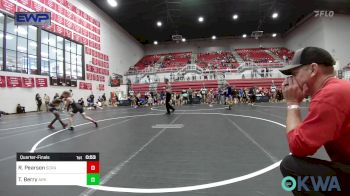 64 lbs Quarterfinal - River Pearson, Scrap Yard Training vs Tae Berry, Ark City Takedown