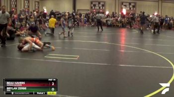 70 lbs 1st Place Match - Brylan Zerbe, AWA vs Beau Havers, Havers Hammers