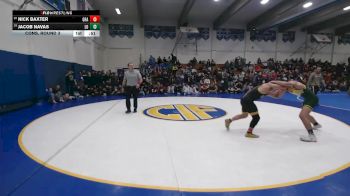 148 lbs Cons. Round 3 - Jacob Navas, Live Oak vs Nick Baxter, Granada
