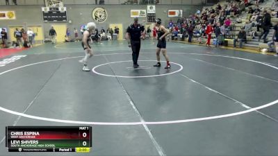 140 lbs Champ. Round 1 - Levi Shivers, South Anchorage High School vs Chris Espina, West Anchorage