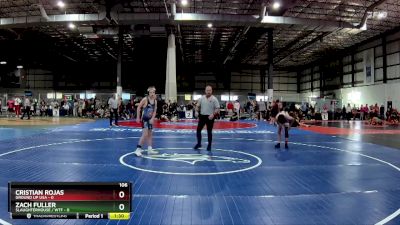 106 lbs Round 3 (4 Team) - Cristian Rojas, GROUND UP USA vs Zach Fuller, SLAUGHTERHOUSE / WTF