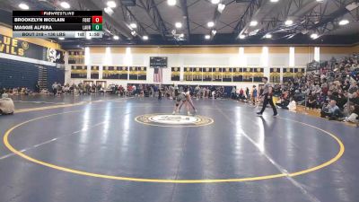 136 lbs Semifinal - Brookelyn McClain, Fort Cherry vs Maggie Alfera, Laurel