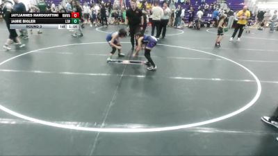 70 lbs Round 3 - Jayliannes Hardguittini, Mighty Warriors Wrestling Acad vs Jamie Bigler, Legacy Elite Wrestling