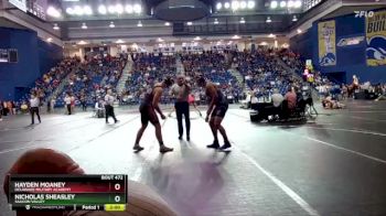 190 lbs Champ. Round 1 - Hayden Moaney, Delaware Military Academy vs Nicholas Sheasley, Saucon Valley