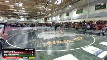 55 lbs Cons. Round 1 - Gavin Laska, DAKOTA RATTLERS WRESTLING CLUB vs Boston TeKrony, Brookings Bobcats