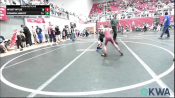 52 lbs Round Of 16 - Wyatt Wylie, Tuttle Wrestling vs Connor Abbott, F-5 Grappling