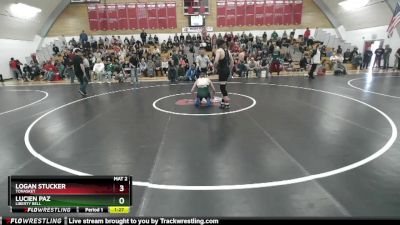 150 2B 1st Place Match - Logan Stucker, Tonasket vs Lucien Paz, Liberty Bell