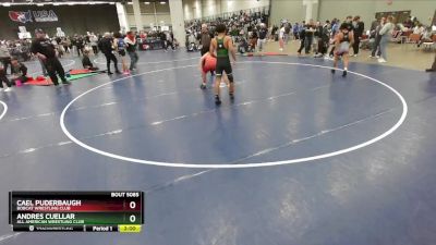 132 lbs Champ. Round 4 - Cael Puderbaugh, Bobcat Wrestling Club vs Andres Cuellar, All American Wrestling Club