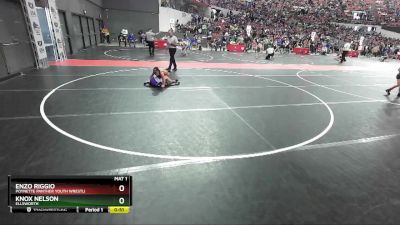 75 lbs Cons. Round 2 - Enzo Riggio, Poynette Panther Youth Wrestli vs Knox Nelson, Ellsworth