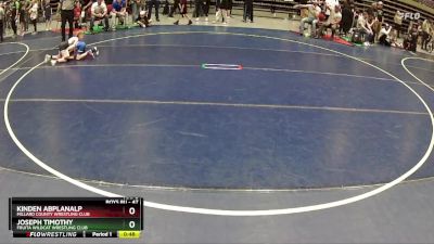 47 lbs Cons. Round 3 - Kinden Abplanalp, Millard County Wrestling Club vs Joseph Timothy, Fruita Wildcat Wrestling Club