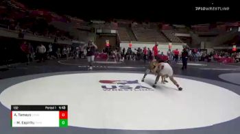 132 lbs Quarterfinal - Malikhi Espiritu, Temecula Valley High School Wrestling vs Armando Tamayo, Central High School Wrestling