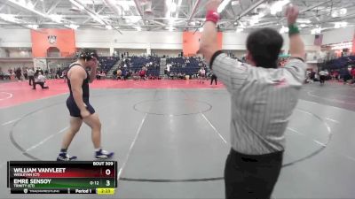 285 lbs Cons. Round 2 - Emre Sensoy, Trinity (CT) vs William VanVleet, Wesleyan (CT)