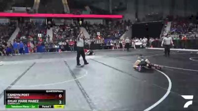 101 lbs Quarterfinal - Emjay Marie Marez, Garden City vs Camdyn Post, Great Bend