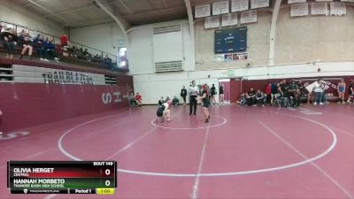 145 lbs Cons. Round 3 - Hannah Morbeto, Thunder Basin High School vs Olivia Herget, Central