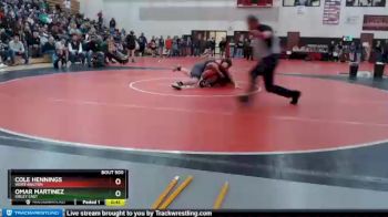 285 lbs Cons. Semi - Omar Martinez, Sibley East vs Cole Hennings, Worthington