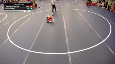 8U - C Champ. Round 1 - Saeed Mirza, Edina Wrestling Association vs Grayson Guelig, Minnesota