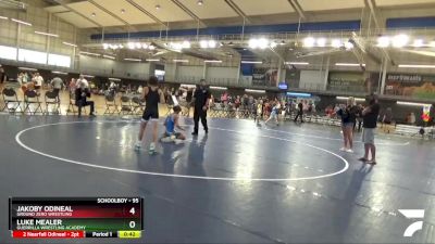 95 lbs 3rd Place Match - Luke Mealer, Guerrilla Wrestling Academy vs Jakoby Odineal, Ground Zero Wrestling