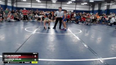 85 lbs Cons. Semi - Dylan Dickerson, Small Town Wrestling vs Mackenzie Dolan, Team Real Life