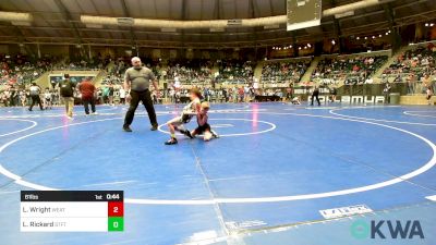61 lbs Quarterfinal - Levi Wright, Weatherford Youth Wrestling vs Lawson Rickard, Standfast