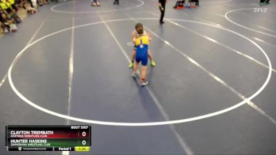 105 lbs Quarterfinal - Hunter Haskins, Zimmerman Wrestling Club vs Clayton Trembath, Hastings Wrestling Club