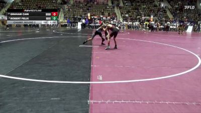 6A 106 lbs Champ. Round 2 - Robert Felix, Northridge High School vs Graham Cain, Brookwood Jr-Sr