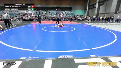 52 lbs Consi Of 8 #2 - Paxton Belleville, Shelton Wrestling Club vs Aspen Shelton, Team Tulsa Wrestling Club