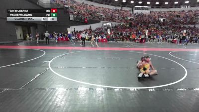 100 lbs Quarterfinal - Vance Williams, Pulaski Wrestling Club vs Ari McKenna, Maverick Training Center